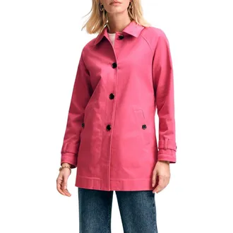 Isaac Mizrahi New York Mid Length Twill Jacket in Pink at Nordstrom Rack, Size Xx-Large