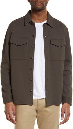 Vince Cotton Blend Shirt Jacket in 352Fhg-Frog/h Grey at Nordstrom, Size Xx-Large