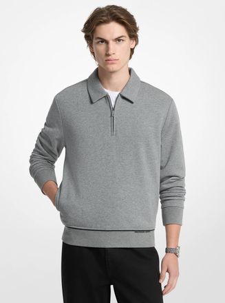 Michael Kors Terry Cotton Blend Polo Sweater
