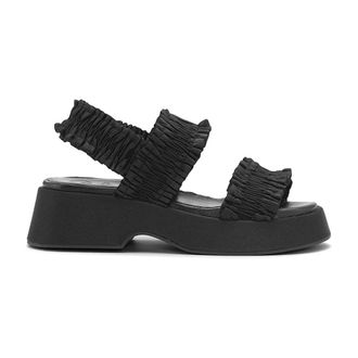 Ganni Flat Sandals, female, Black, 3 UK, Sandalo
