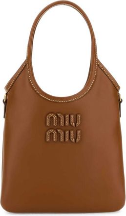 Miu Miu Caramel Leather Shopping Bag