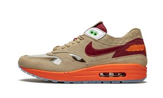 Nike CLOT x Nike Air Max 1 - Net / Deep Red / Orange Blaze, Net/Deep Red Orange Blaze, 13