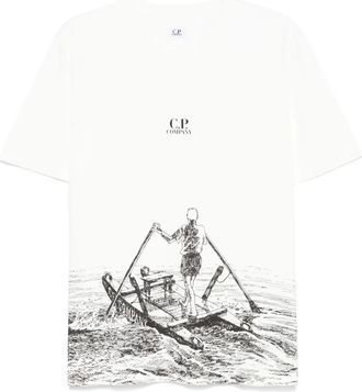 C.P. Company T-shirt con stampa grafica - Bianco