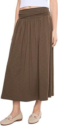 Toad&Co Chaka Midi Skirt Womens Skirt Earth : LG (US 12-14), Cotton/Elastane/Lyocell