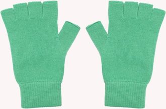 JUMPER 1234 Womens Fingerless Gloves In Green