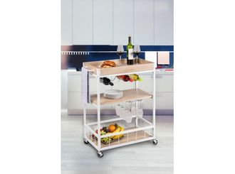 WENKO Carro Cocina 80x89.5x40cm 3 Estantes Met Wenko