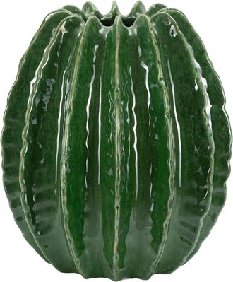 Dmora Vase, Design Avec Cactus Diam&egrave;tre 9 Cm, Vert - Kohyao
