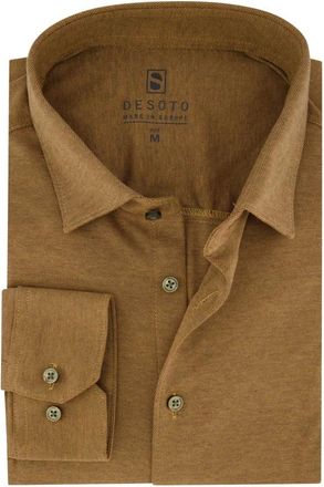 DeSoto Heren, Overhemden, Bruin, Maat: 3XL Katoen
