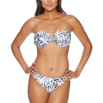 Luxe Prowl Molded Bandeau Bikini Top In White