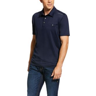 Ariat Mens Norcos Polo Shirt in Navy, Size X-Small, by Ariat