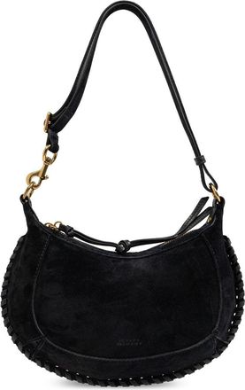 Isabel Marant Oskan Moon suede shoulder bag - women - Calf Leather - One Size - Black