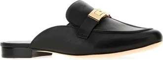 Tory Burch Womens Black Leather Leelee Slippers Balck Mocassini Loafers
