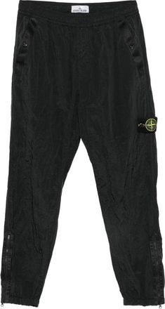 Stone Island Logo-patch Crinkled Track Pants