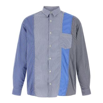 Comme Des Gar&ccedil;ons Casual Shirts, male, Multicolor, L, Patchwork Cotton Poplin Shirt
