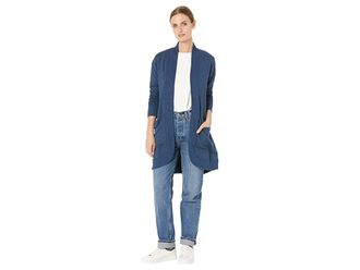 L.L.Bean SoftFlex Long Open Cardigan Womens Clothing Nautical Navy Heather : XS, Spandex/Polyester/Modal