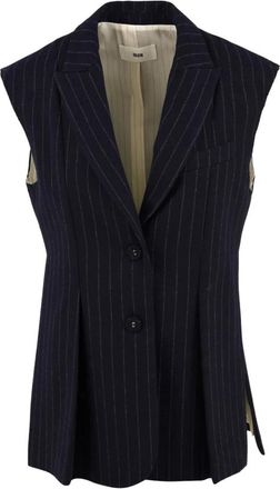 SOLOTRE Gilet a vita divisa - - Jackets - Donna - Blu - XL