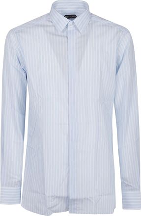 Tom Ford Twill Stripe Classic Fit Cotton Shirt