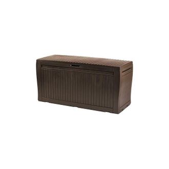 Keter Baule Da Esterno Con Rotelle comfy In Resina Marrone 270 Lt 116,7xx44,7x57 Cm