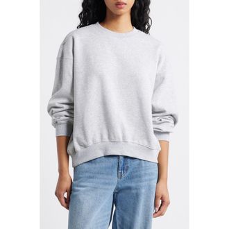 BP. Relaxed Cotton Blend Sweatshirt in Grey Soft Heather at Nordstrom Rack, Size Medium
