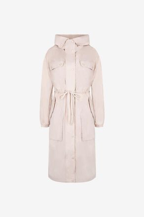 Moncler Langer leichter Taft-Parka Mantio