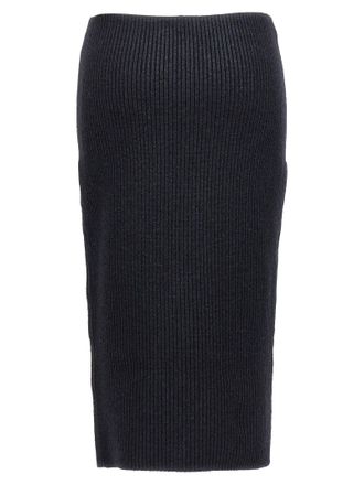 Tom Ford Ribbed Wool Skirt - Black