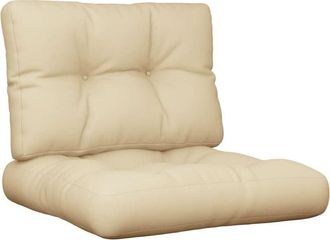 vidaXL Cojines para palets 2 unidades tela beige Vidaxl