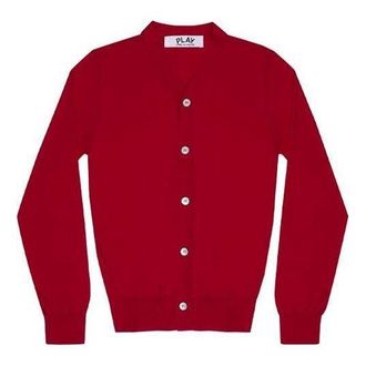 Comme Des Gar&ccedil;ons Cardigan With Small Red Heart Red AZ-N054-051-3