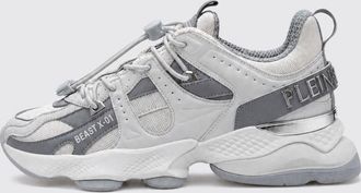 Plein Sport Sneakers Runner Beast X-01 in pelle e mesh con chiusura a coulisse