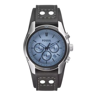 Fossil Accessoires, Heren, Grijs, ONE Size, Leer, Coachman Ch 2564