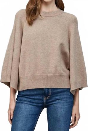 Fate Womens Reglan Wide Sleeve Sweater In Beige