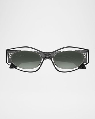 Alaia Cat-Eye Acetate Sunglasses