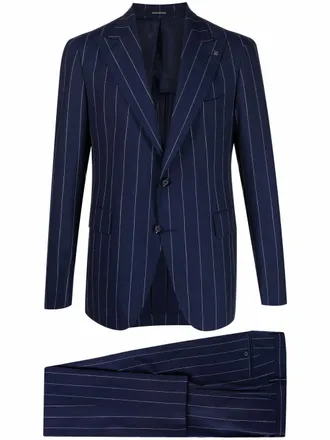 Tagliatore Pak met krijtstreep - Blauw