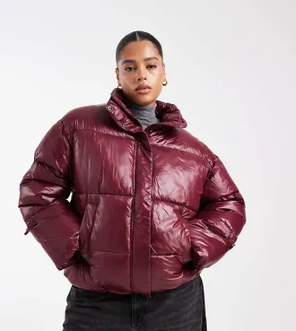 Noisy May Piumino lucido bordeaux-Rosso