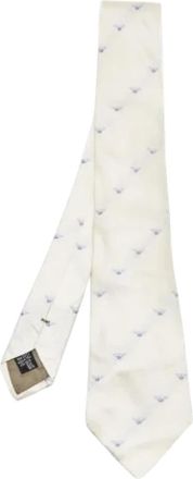 Armani Pre-owned Silk home-office - Heren - Vintage Accessoires - Beige - ONE Size - Leer - Vintage