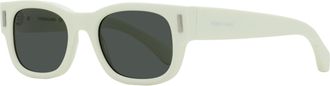 Ferragamo Ferragamo Mens Rectangular Rivet Sunglasses SF2064SE 103 Ivory 51mm