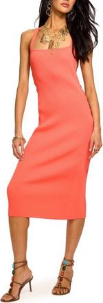 Ramy Brook Brynn Rib Midi Dress in Coral at Nordstrom, Size Xx-Large