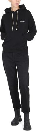 Department Five Logo-Embroidered Drawstring Hoodie - Black
