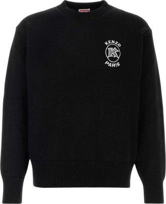 Kenzo Hoodies & sweatvesten, Heren, Zwart, M, Katoen, Paris Emblem Geborduurd Vest