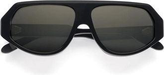 Emmanuelle Khanh Black Ozone Acetate Sunglasses
