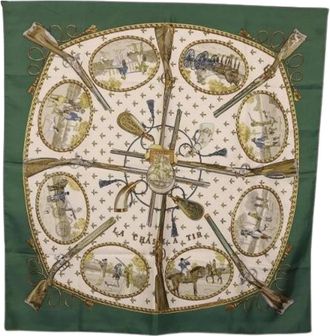 Herm&egrave;s Pre-owned Silk Scarf - - Pre-owned - Donna - Verde - ONE SIZE