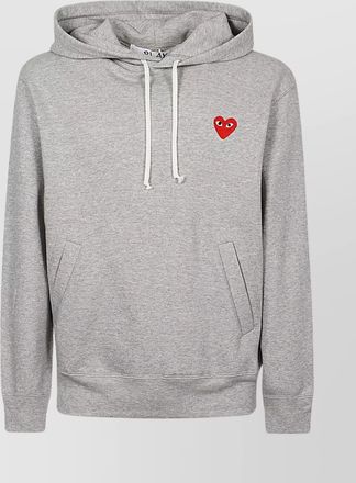 Comme Des Gar&ccedil;ons cotton logo hoodie drawstring hood