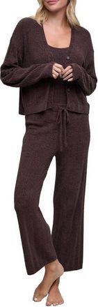 Barefoot Dreams Pointelle Cardigan in Umber at Nordstrom, Size X-Small