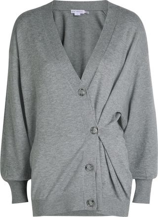 Good American Asymmetric Fine-knit Cardigan - Grey - Xxl (UK18 / Xxl)