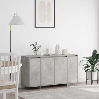 Berkfield Home Concrete Grey Sideboard Concrete grey Engineered wood
