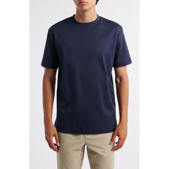 Aurélien AUR1 Solid Cotton T-Shirt in Navy at Nordstrom, Size Xx-Large