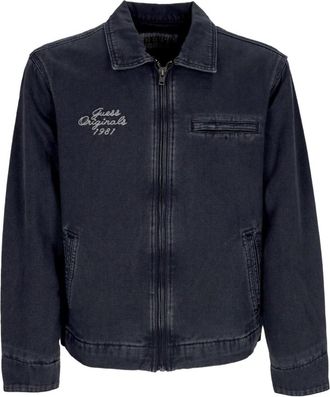 Guess Aged Worker Jacket - Heren - Spijkerjassen - Grijs - XL - Katoen - Jassen