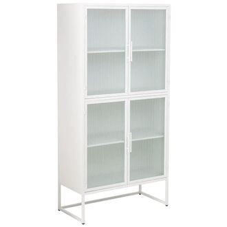 Wanderlust Deco Vitrina de metal con 2 puertas 80 x 39 x 161h cm