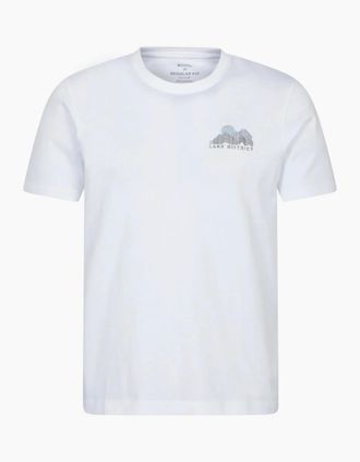 Mountain Warehouse Mens Mountain Warehouse Mens Lake District Chest Print T-Shirt - Cream - Size: 46