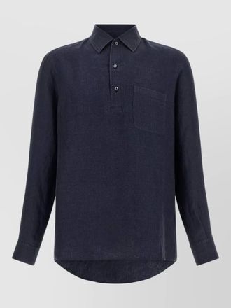 Ermenegildo Zegna lino oasis button down collar shirt