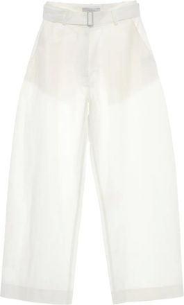 STUDIO NICHOLSON Pantaloni con cintura - Bianco